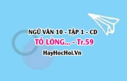 Soạn bài Tỏ lòng (tự đánh giá) trang 59 lớp 10 Cánh Diều tập 1